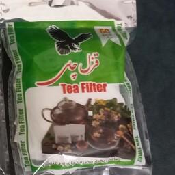 فیلتر چای قزل چای 60عددی  بصورت عمده حداقل خرید24 عدد