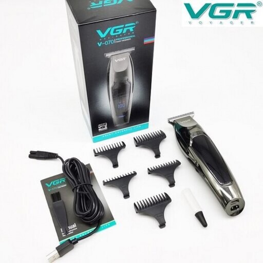 ماشین اصلاح موی سر و صورت VGR 070 .ریال رایگان.شارژusb .صفحه نمایش مقدار شارژ .قیمت مناسب

