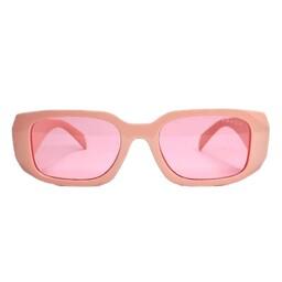 عینک آفتابی زنانه مارک پرادا دسته سه بعدی رنگ صورتی 