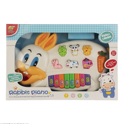 پیانو موزیکال اسباب بازی طرح خرگوش اورجینال جعبه دار مناسب هدیه
