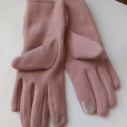 دستکش زمستانه زنانه کیفیت عالی طرح مخمل سایز بزرگ 