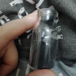 بطری شیشه ای کوچک با درب چوب پنبه ای تو خالی  بسته 10 عددی 