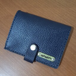 کیف پول مردانه جیبی تاشو چرم طبیعی دستدوز ترکیبی از چرم ساده و فلوتر قابل اجرا در رنگ دلخواه مشتری