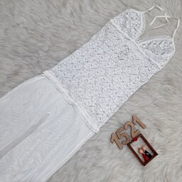 لباس خواب بلند Ladylala کد 1521 در دو رنگ مشکی و سفید