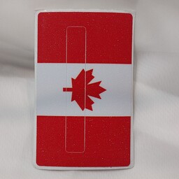 کد05 برچسب کارت اعتباری کارت بانکی طرح پرچم کانادا رنگ قرمز برچسب کارت عابر برچسب عابر بانک برچسب کارت مترو برچسب