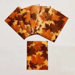 پاکت پاییزی تخت همراه با پانچ و بند کنفی مناسب زیورالات و اکسسوری های کوچک پاکت کادو پاکت گیف هدیه