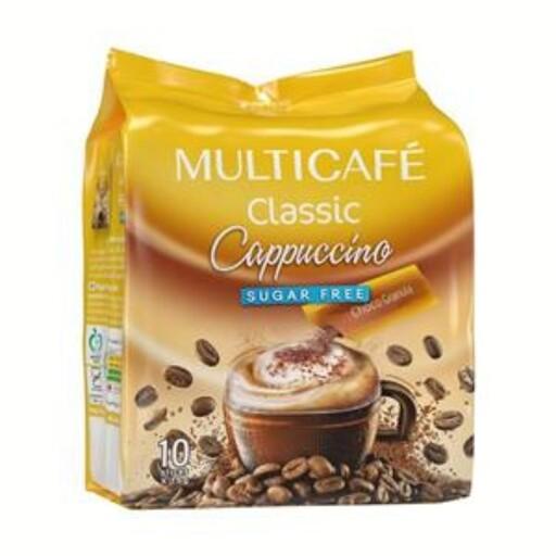 کاپوچینو کلاسیک بدون شکر به همراه پودر مخلوط کاکائو  20 عددی مولتی کافه اروجینال 