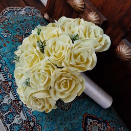 دسته گل عروس مصنوعی،دسته گل عروس شیری