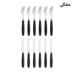 ست کارد و چنگال میوه خوری 12 پارچه مونیکا مدل stainless steel کد 01