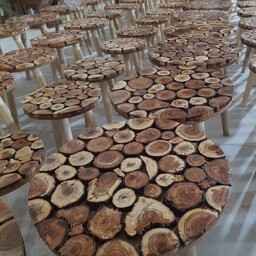 میز سه تیکه  ، کار شده با برش های چوب  برای فروش مغازه داران و گلفروشی ها  ( پک30 عددی معادل 10 ست )