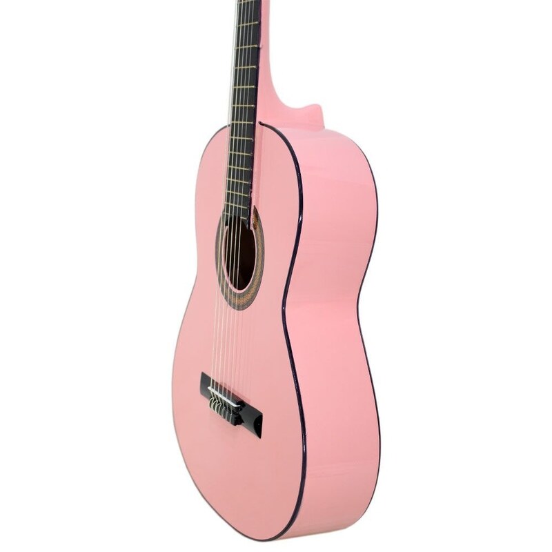گیتار کلاسیک دیاموند رنگ صورتی همراه با سافت کیس ضدضربه و پیک(مضراب گیتار) و ارسال رایگان