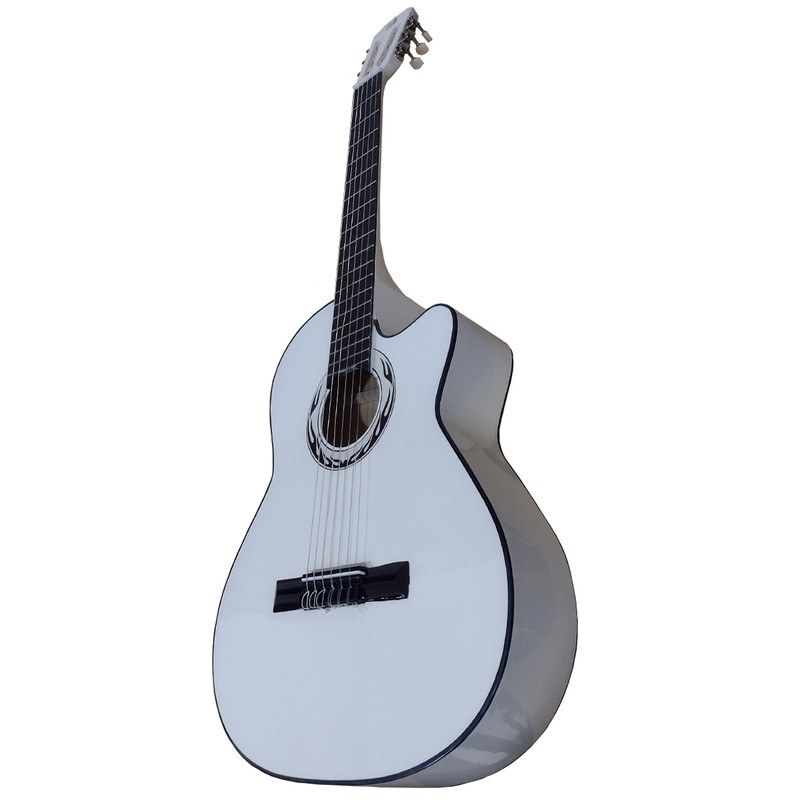 گیتار کلاسیک دیاموند کاتوی رنگ سفید همراه با سافت کیس ضدضربه و پیک(مضراب گیتار) و ارسال رایگان