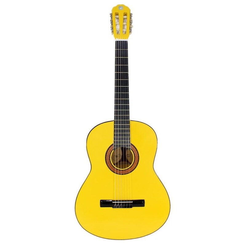 گیتار کلاسیک دیاموند رنگ زرد همراه با سافت کیس ضدضربه و پیک(مضراب گیتار) و ارسال رایگان
