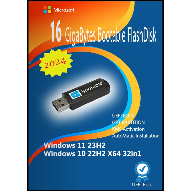 فلش بوتیبل Windows 11 23H2 - 10 22H2 32in1 X64 UEFI 