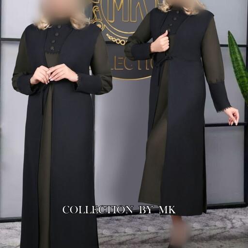 لباس مجلسی زنانه سارافون زنانه جنس کرپ کش فری سایز 36 تا 46 ارسال رایگان 