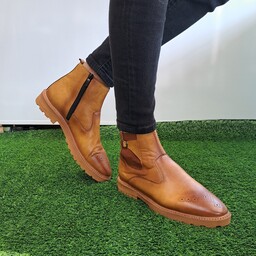کفش بوت مردانه مدل هشترک سبک و زیره نرم رنگ عسلی و مشکی سایز 40 تا 43 موجود در کفش پاپوش بهبهان 