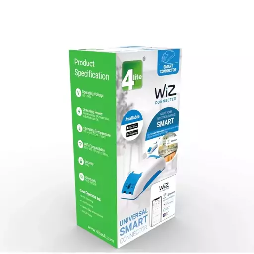 دستگاه هوشمندسازی خانه بی سیم smart connector 4lite  WiZ connected اتصال از طریق وای فای و بلوتوث و الکسا 