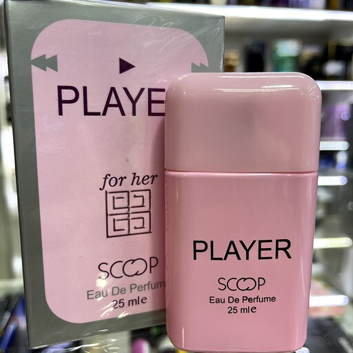 عطر جیبی زنانه اسکوپ مدل Player حجم 25 میلی لیتر و رایحه تند و شیرین