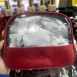 کیف آرایشی buono  ابعاد 18 در 24رنگ قرمز