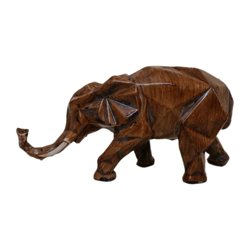 مجسمه فیل گرافیکی 2 عددی طرح چوب
