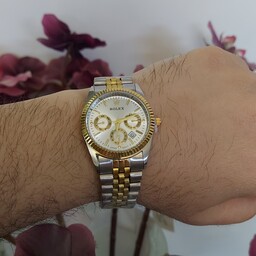 ساعت مردانه  رولکس Rolex صفحه سفید طرح سه موتور