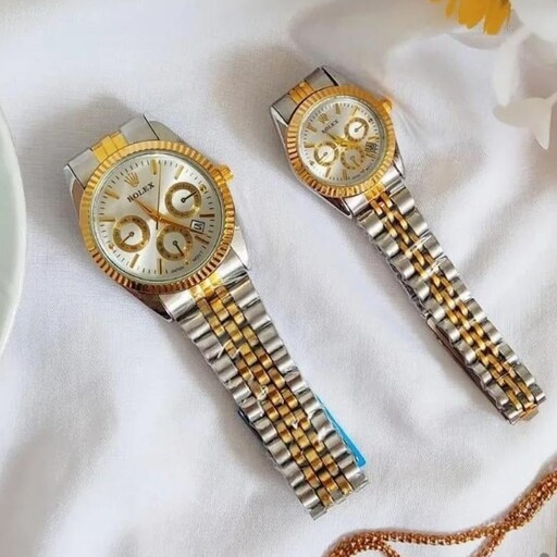 ساعت مردانه  رولکس Rolex صفحه سفید طرح سه موتور