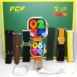 ساعت هوشمند FCF HK10 همراه 7 عدد بند هدیه - اسمارت واچ طرح اپل واچ اولترا 
