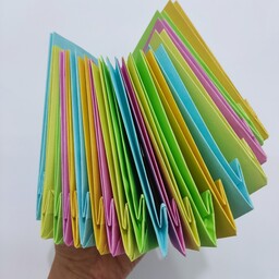 پاکت رنگی حجم دار کاغذی مناسب بسته بندی زیورالات و اکسسوری پاکت کادو پاکت بدلیجات