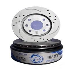 دیسک ترمز سوراخدار پژو 405 - پارس - SLX  (جفت) بلو فاکس  BLUE FOX 