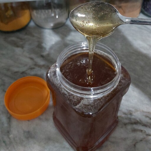 عسل تغذیه درجه یک دامنه اشترانکوه  (همراه با تغذیه شهد گل و آب عسل) خرید مستقیم از زنبوردار  پک پنج کیلویی