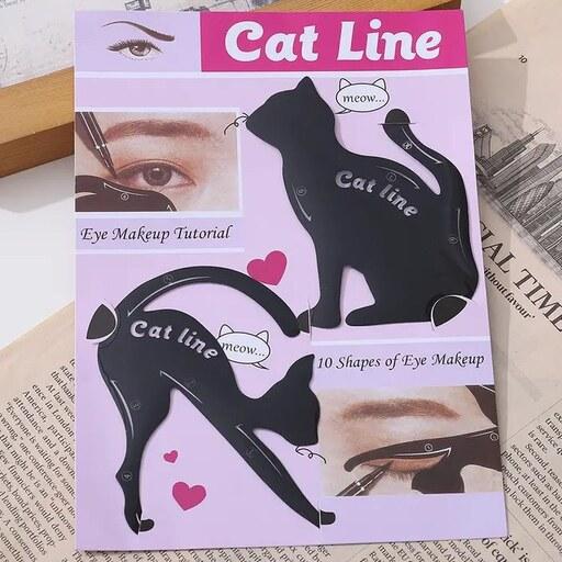 شابلون خط چشم و سایه گربه ای 10 مدل مختلف cat line
