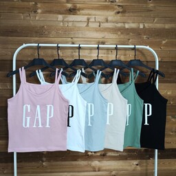 تاپ بندی زنانه چاپ Gap جنس پنبه لاکرا درجه یک سایز فری تا 42
