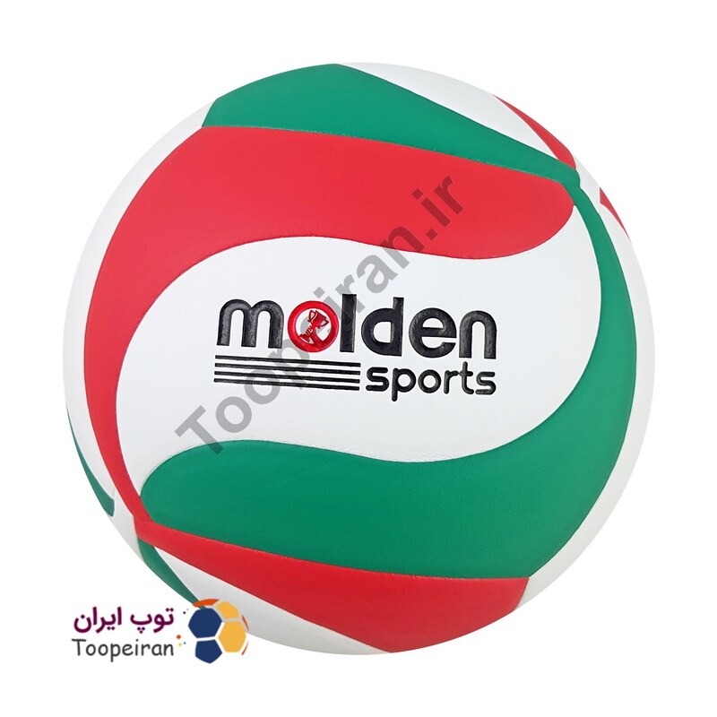 توپ والیبال مولدن  Molden رویه چرمی سایز5اصلی رنگ سبز
