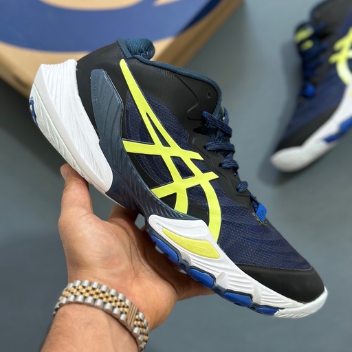 کفش والیبال آسیکس مدل ASICS METARISE مستر کوالیتی مشکی سبز 