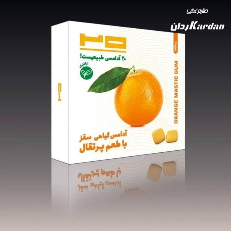 آدامس گیاهی سقز طبیعی و ویژه با طعم پرتقال 14 حبه ای مرغوب صافا