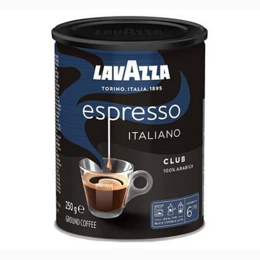 پودر قهوه لاوازا اسپرسو ایتالیانو مدل Club قوطی فلزی 250 گرمی 

