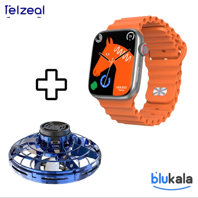 ساعت هوشمند مدل Telzeal C53 به همراه اسپینر بومرنگ و بند اضافی