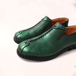 کفش چرم طبیعی مردانه ، مدل ایکس ،در رنگ بندی مشکی ، قهوه ای ، عسلی ، طوسی ، سبز  سایز  بندی کامل 