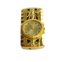 فندک اتمی ساعت دار در دو رنگ طلایی و سفید با طراحی زیبا و جذاب 