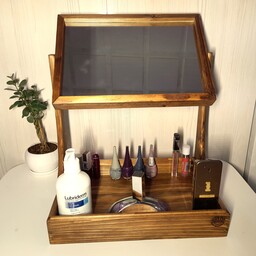 استندلواز م آرایشی چوبی با آینه قابل تنظیم (قابل تولید در رنگ ،طرح و ابعاد متفاوت )
