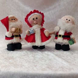 عروسک های بابانوئل و مامانوئل دست ساز بانمک ساخته شده با الیاف در مدل های مختلف
