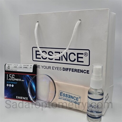 عدسی essence 1.56 نیمه فشرده فتوکرومیک بلو کنترل، ترکیب دو خاصیت تغییر رنگ در آفتاب و کنترل نور آبی صفحات دیجیتال موبایل