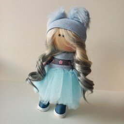 عروسک روسی دختر آبی 30 سانتی