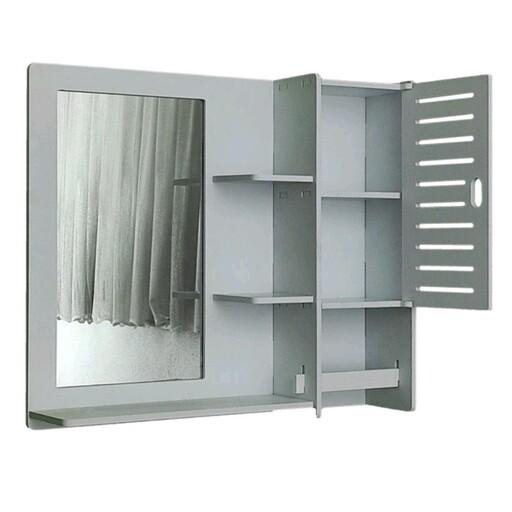 آینه باکس سرویس بهداشتی کمد دار طرح خطی  دیواری بزرگ