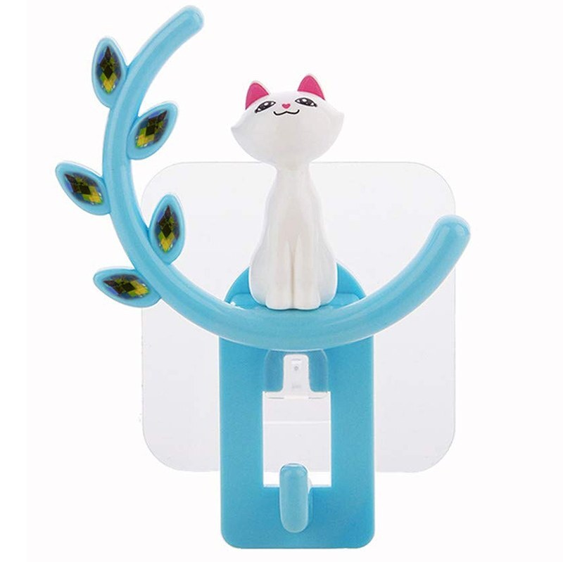  آویز چندکاره طرح گربه بسته 2 عددی  مورداستفاده به عنوان اویز حوله حمام و سرویس بهداشتی و.. ظاهر زیبا و چشم نواز