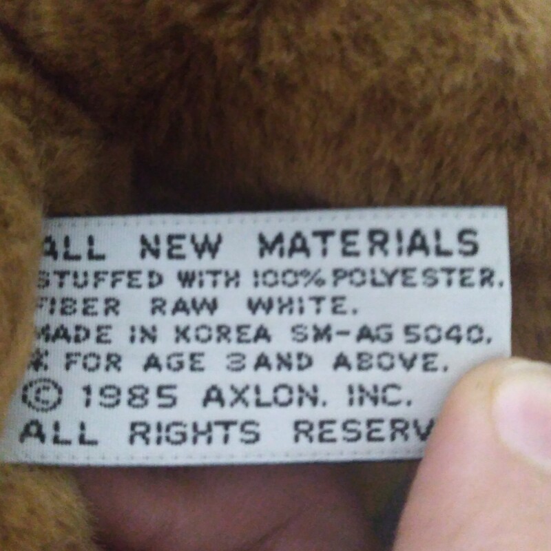 عروسک خرس قهوه ای جنس مارکدار ساخت کشور کره 