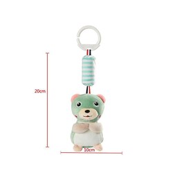 آویز تخت و کریر جغجغه ای نوزادی عروسکی بیبی فنس baby fans طرح خرس کد vem847m