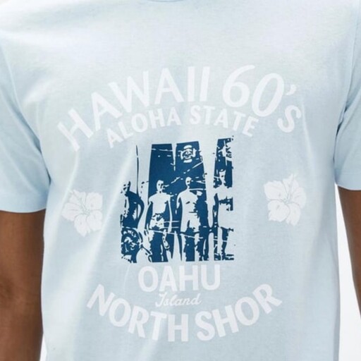 تی شرت آستین کوتاه مردانه کوتون مدل سوپر پنبه هاوایی
