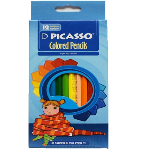 مداد رنگی 12 رنگ پیکاسو مدل مقوایی