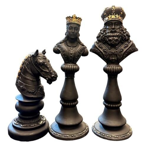 مجسمه طرح شاه مدل شطرنج مجموعه سه عددی
